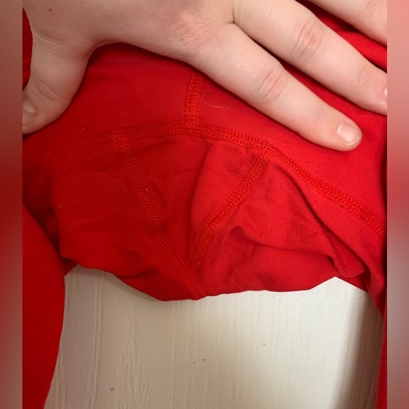 Violate The Dress Code Red Crop Leggings - Picture 5 of 5